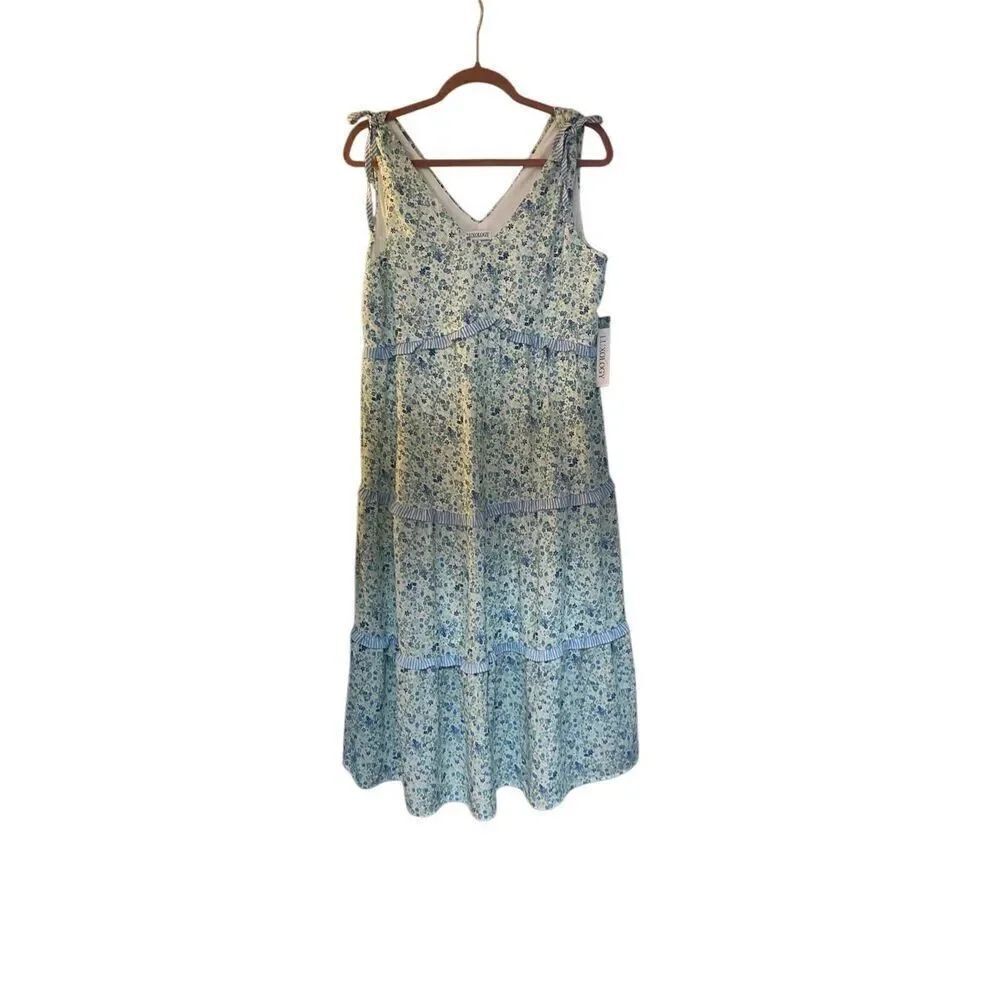 Luxology NWT women’s flowy Sleeveless floral dress size medium
